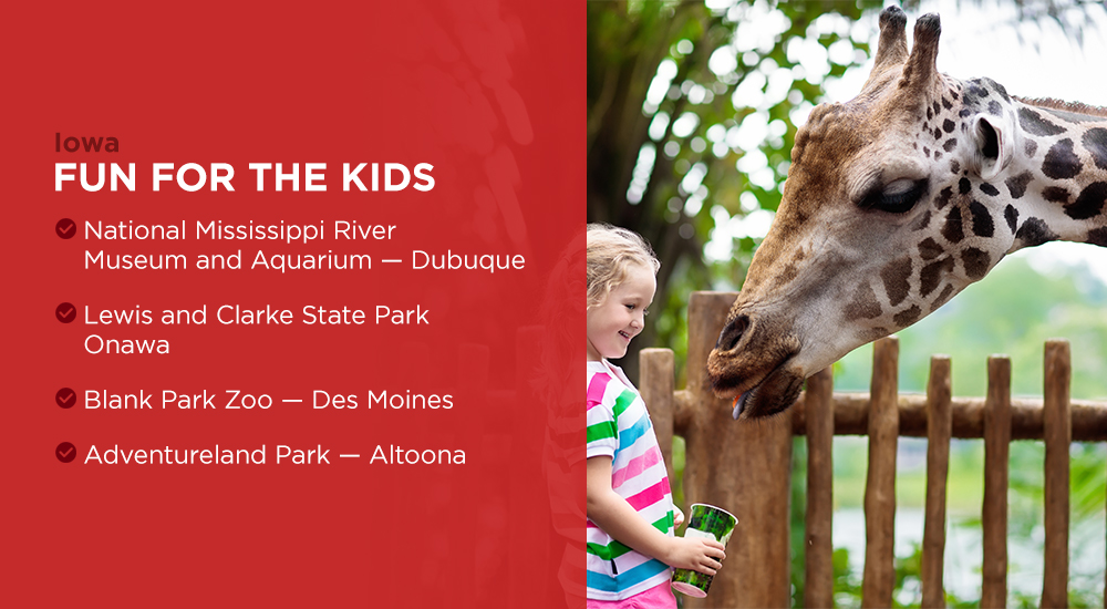 Kids can find ample attractions to enjoy in Iowa