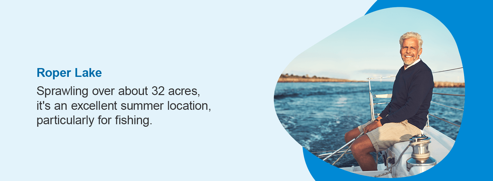 Roper Lake - Sprawling over about 32 acres, it's an excellent summer location, particularly for fishing. 