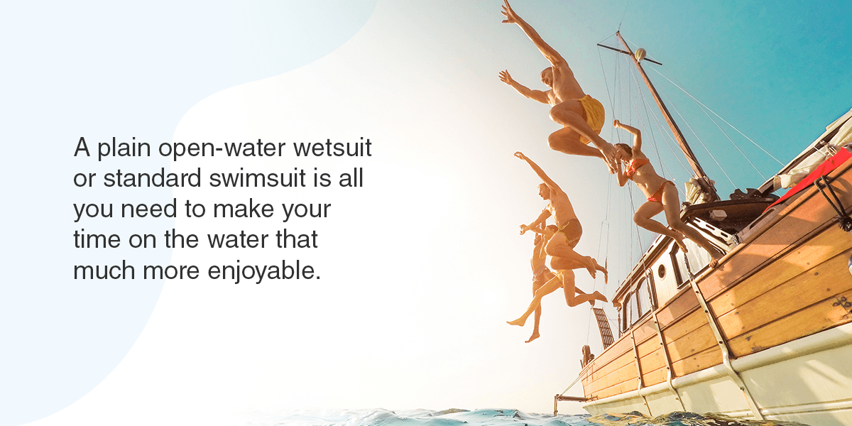 Clothes to Wear When Boating - A plain open-water wetsuit or standard swimsuit is all you need to make your time on the water that much more enjoyable.